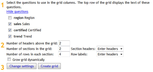 Grid Editor settings